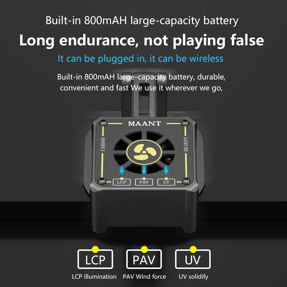 MaAnt M066 พัดลมระบายความร้อน UV Curing ฟังก์ชั่นการสกัดควันการกระจายความร้อนอย่างรวดเร็ว UV Curing ควันไอเสียเครื่องมือ