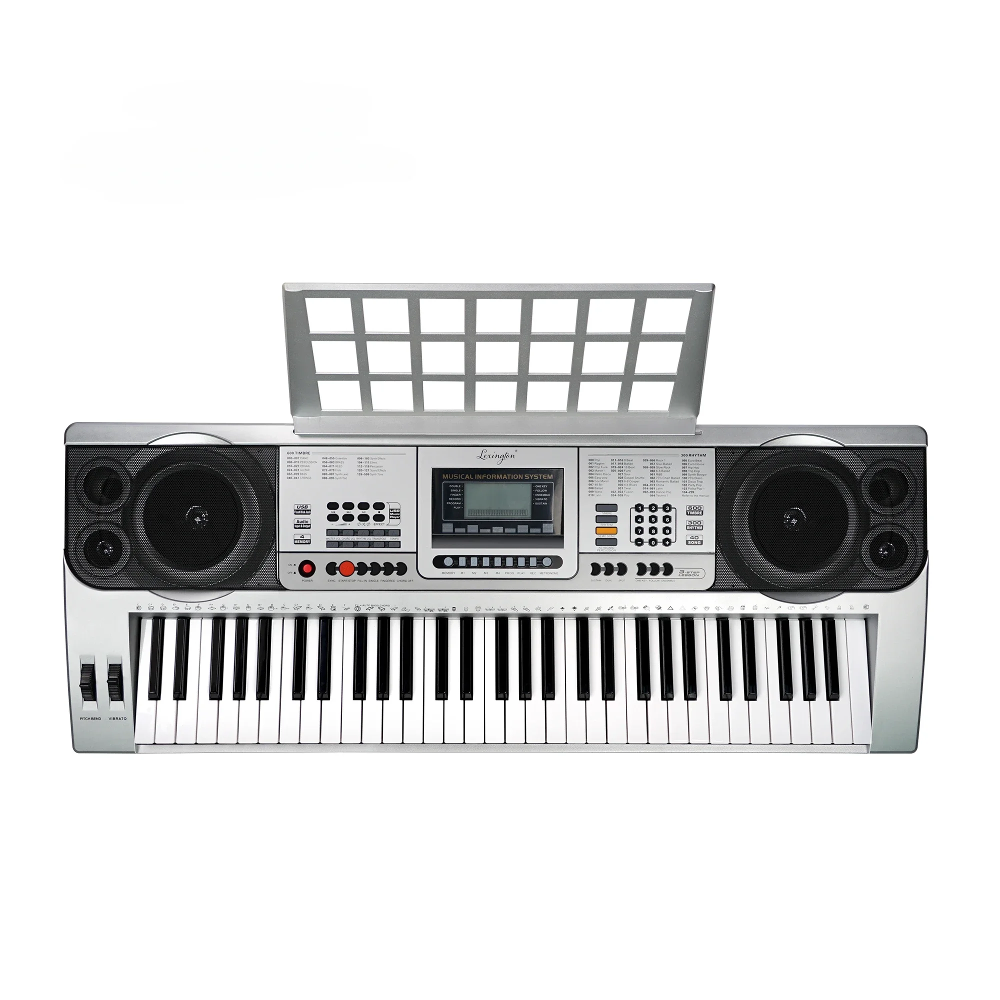 AileenMusic 61-Key Simulation Piano Keyboard LCD Display Musical Electronic Organ(EK61222)