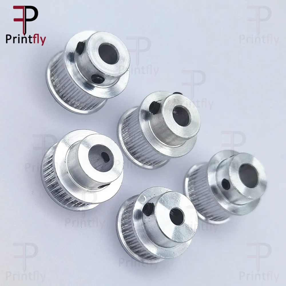 Printfly 2GT 32 Gigi 2GT Timing Pulley Bore 5/6/6, 35/8/10Mm untuk GT2 Sabuk Sinkron Terbuka Lebar 6Mm/10Mm 3D Printer