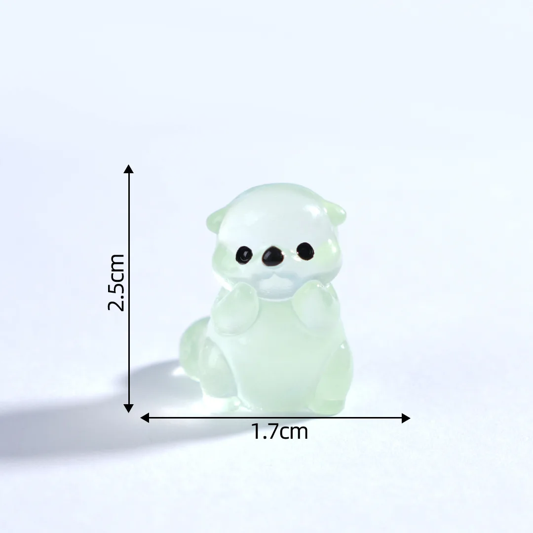 10/20/50 قطعة متوهجة ثلاثية الأبعاد ليتل قضاعة حديقة ديكور المنزل مضيئة الحيوانات الصغيرة المشهد الصغير موس لتقوم بها بنفسك دمية حلية #5