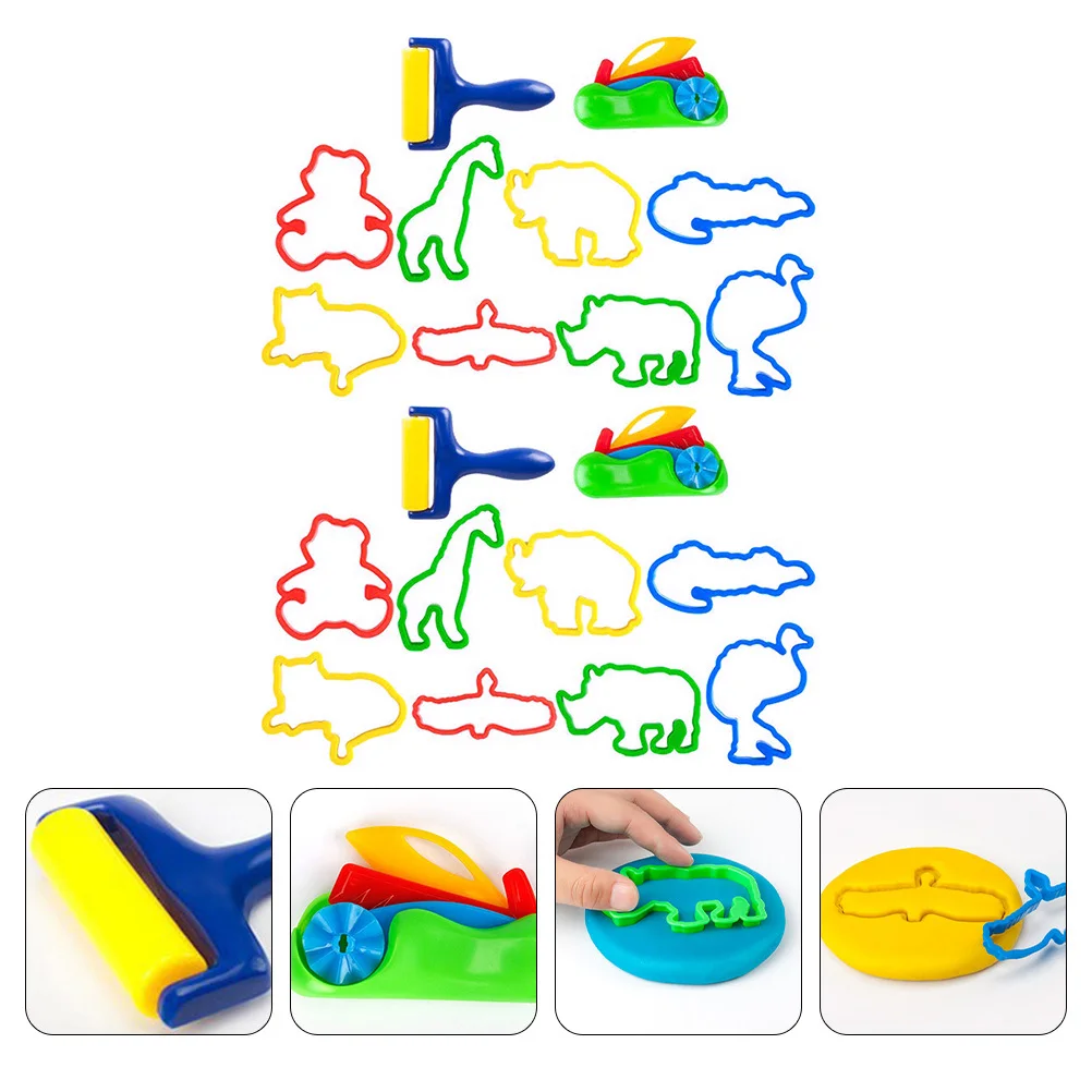 20 قطعة مجموعة قوالب إبداعية للأطفال لتقوم بها بنفسك أدوات خبز الطين الأطفال البلاستيسين نماذج كرتونية قوالب شوكولاتة صنع البسكويت #5