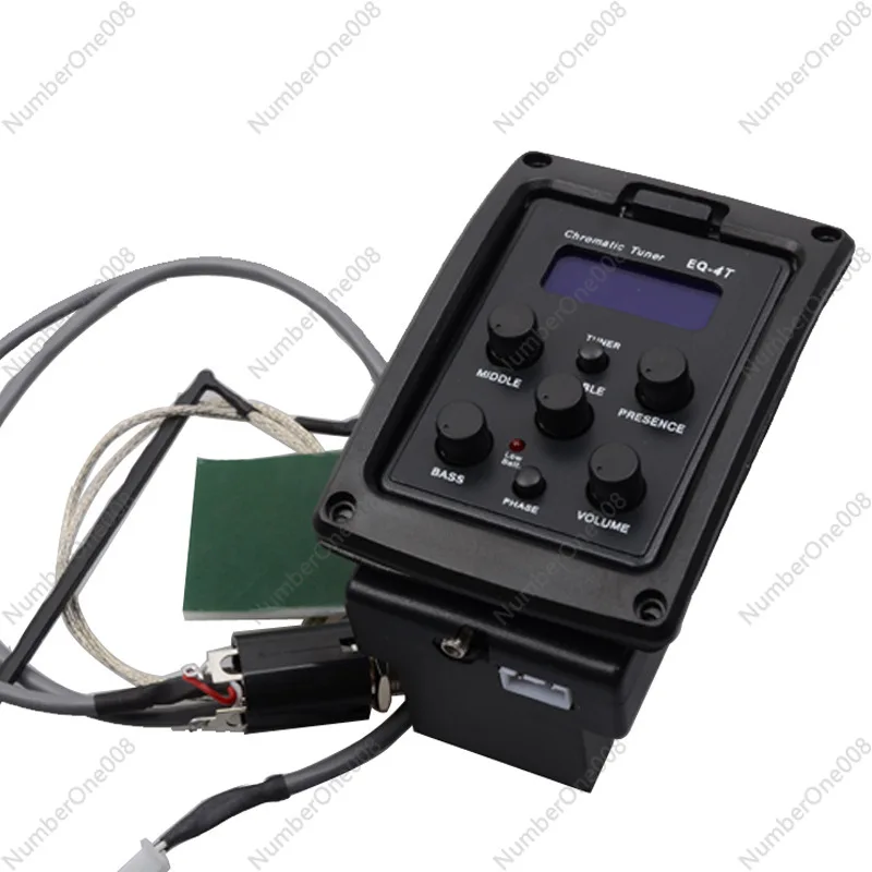 Guitar LCD Pickup EQ-4T Acoustic Guitar Four-Band Pickup EQ Equalizer with Tuning Hard Stick