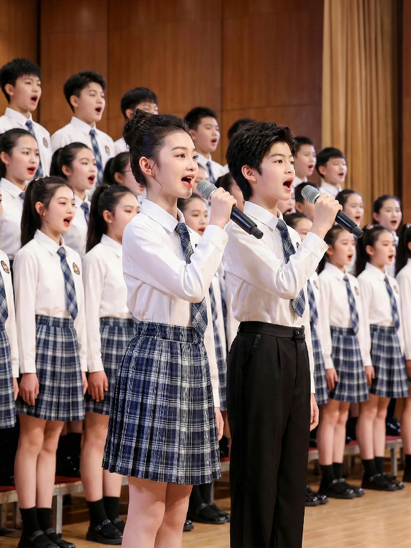 

Патриотический костюм для хоровых выступлений, детская форма для мальчиков и девочек, для учащихся начальной, средней и старшей школы, для большого хора