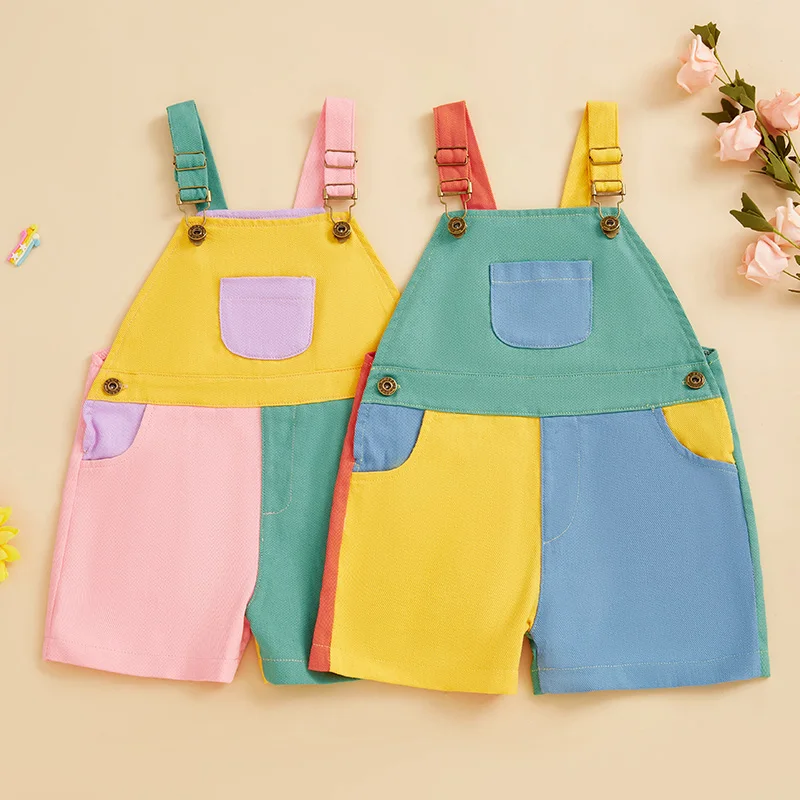 Contrast Baby Overalls 1