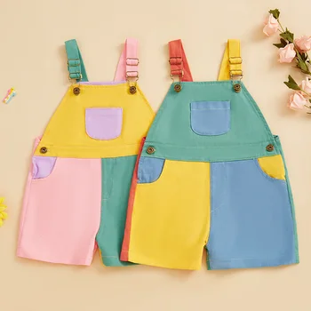 Contrast Baby Overalls 1
