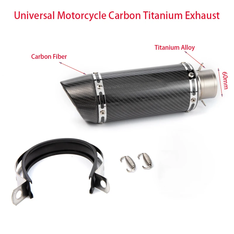 

Motorcycle Exhaust Muffler Carbon Titanium Escape Moto DB Killer Catalyst For Honda CBR1000RR s1000RR Z900 GY6 R6