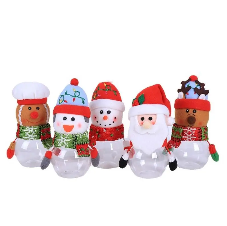 Christmas Decorations Candy Jar Plastic Theme Storage Box Xmas Party Kids Gift Home Garden Festive Supplies ni111