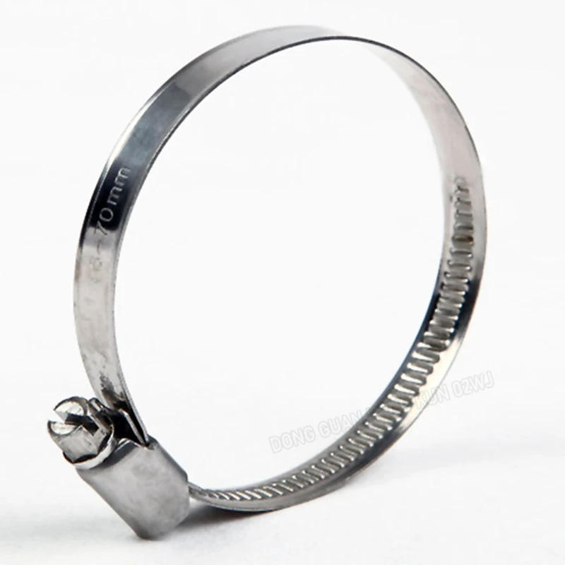 2 Pcs Stainless Steel Hose Clamp Adjustable Drive Hose Clamp Fuel Line Worm Size Clip Hoop Clamp Fixed Clamp