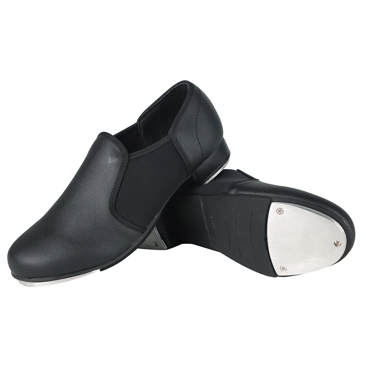 Dynadans scarpe da ballo Unisex in pelle PU Slip On Tap per donna e uomo