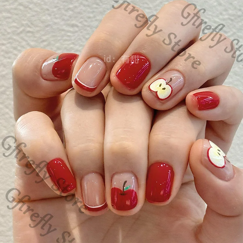 

Short Press-on Nails Anime Caleb Manicure Delicacy Craft High Quality Love and Deepspace Exquisite Apple Apparel Fingernail Gift