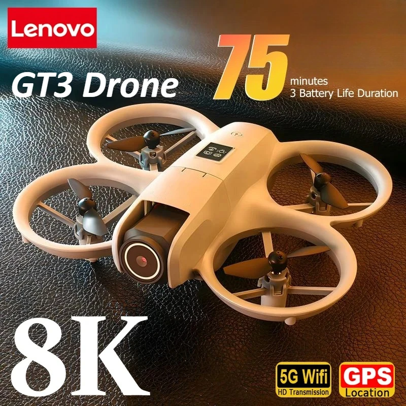 

Lenovo GT3 GPS VR Drone 8K Aerial HD Photography Optical Flow Positioning Five-side Obstacle Avoidance Brushless Foldable Drone