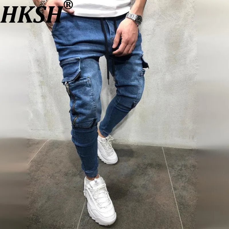

Мужские джинсы HKSH 2026: Новинка весны, многокарманные, в стиле хип-хоп, повседневные, спортивные, из денима с эффектом потертости, винтажные, осенне-зимние, шикарные, в стиле Ins Vibe HK20808