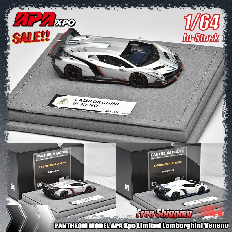 

New In Stock Pantheom Model Apa Xpo Limited 1:64 Lamborghini Veneno Resin Simulation Miniature Sports Car Model Custom Toy Gifts