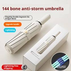 1PCS Large Automatic Reinforced 72-Bone UV Sun & Windproof Men's Folding Umbrella, Heavy Duty Rain & Wind Protection for Men