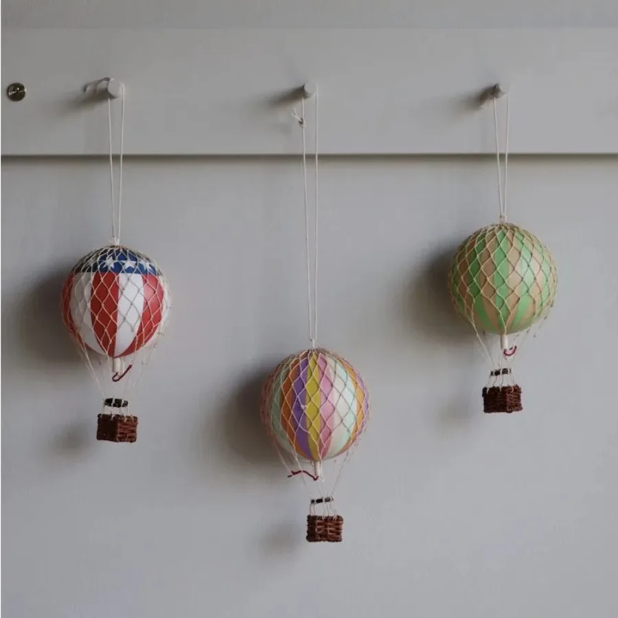 Nordic Retro Hot Air Balloon Model Pendant Modern Ins Style Home Decoration Children‘s Room Hanging Ornament Creative Gift view 6