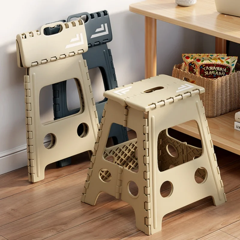2 Step Folding Ladder Step Stool Home Kitchen Camping Durable Non Slip Furniture Portable  Thickened Foldable Plastic Stool New image 5