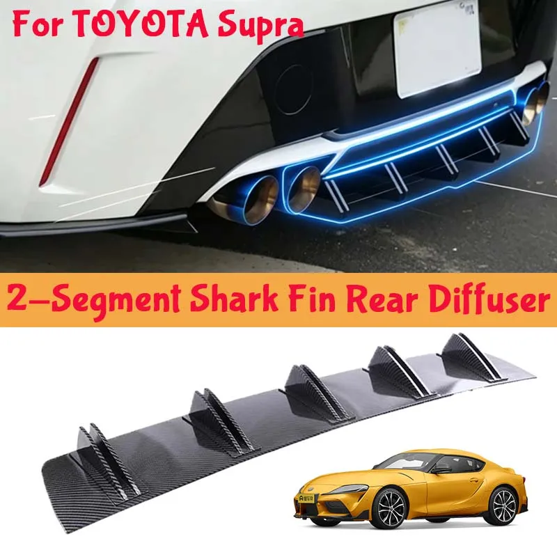 For TOYOTA Supra Shark Fin Rear Diffuser Split Chassis Spoiler Auto Aerodynamic Parts Aerodynamic Modification