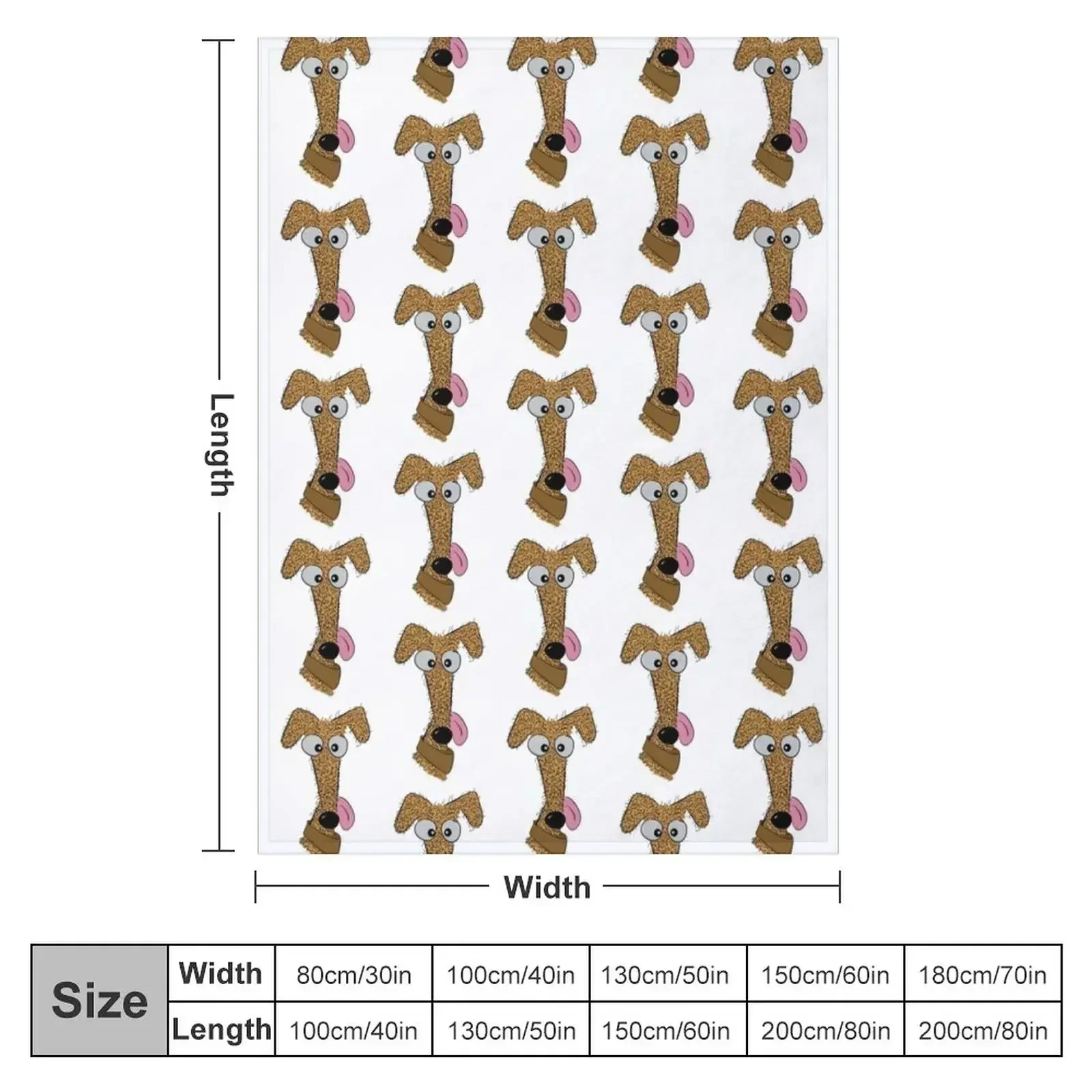 Curly Coated Fawn, Tan, Brown Lurcher Throw Blanket couch cozy soft plush fuzzy picnic outdoor blanket