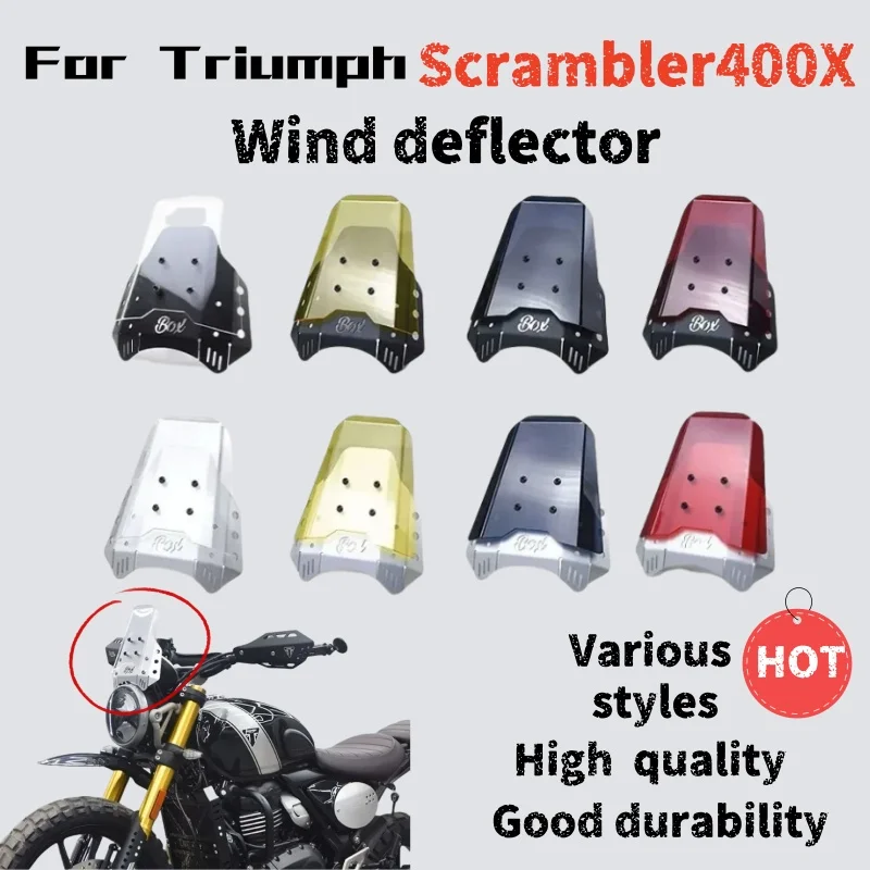 

Для Triumph Scrambler400X алюминиевый сплав прозрачное маленькое лобовое стекло переднее лобовое стекло декоративная крышка аксессуары