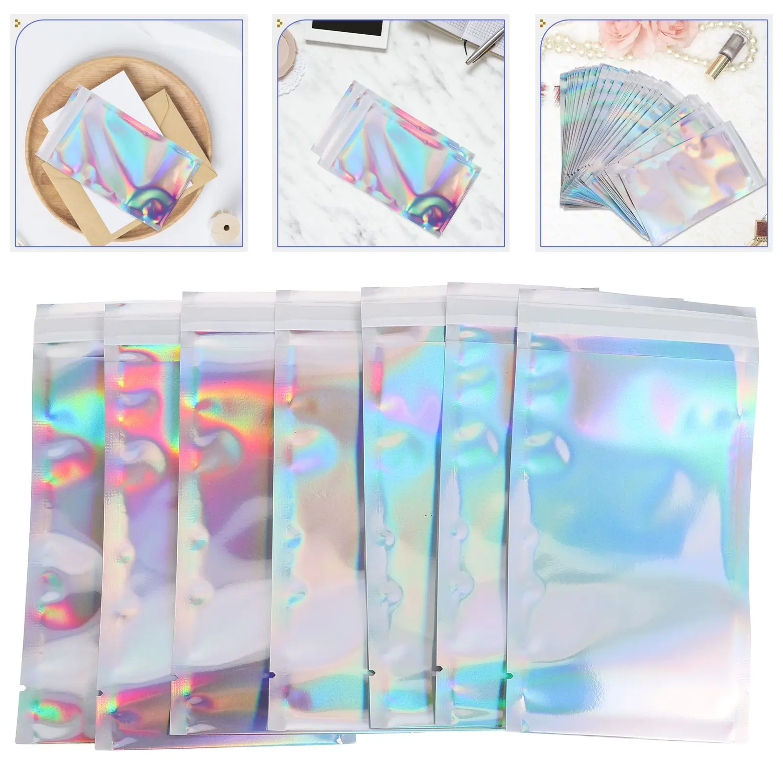 50 Pcs 자기 접착 가방 방수 봉투 우편 배송 의류 식품 포장 소규모 비즈니스 플라스틱 메일러