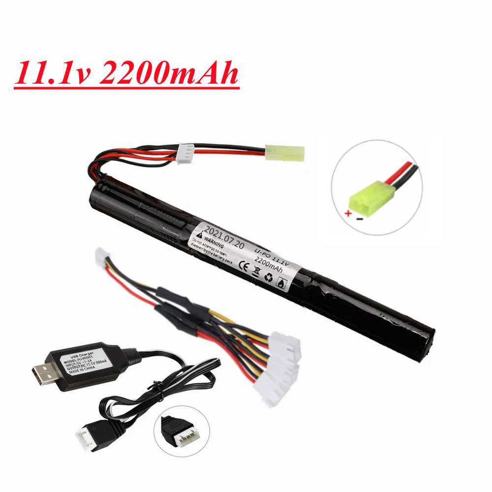 3s 11.1V 2200mAh 40C Lipo battery For AKKU Mini Airsoft Gun Air Pistol Battery RC model Toys gun Parts