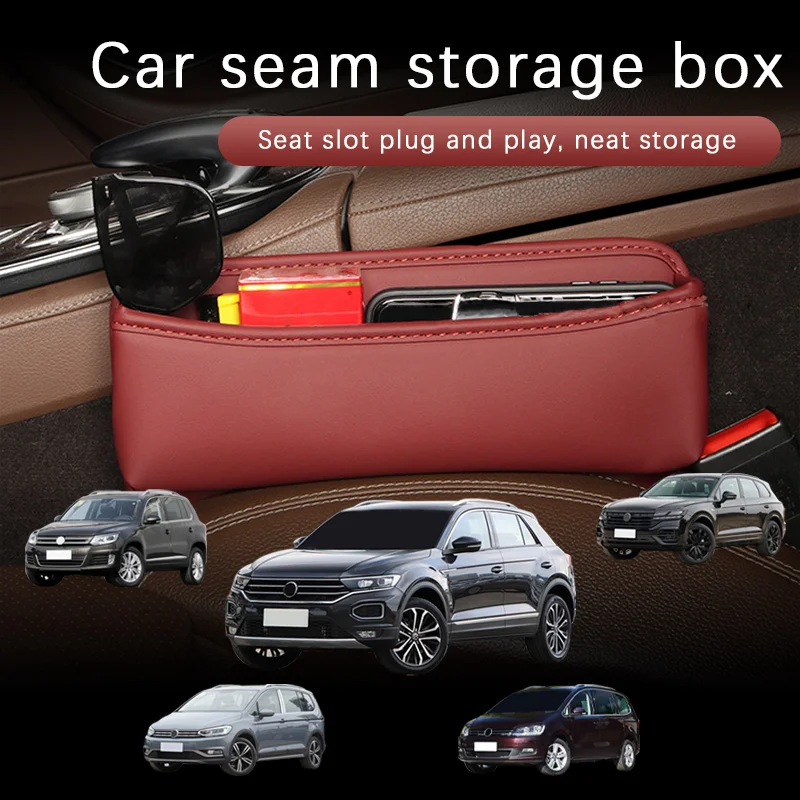

Car Seat Gap Side Organizer Multifunctional Console Gap Filler Side Storage Bin Car Interior Storage Bag For VW Touareg T-roc