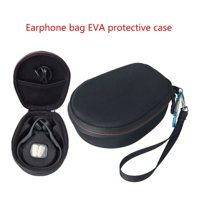 EVA Hard Travel Case Dustproof Storage Bag with Meshes Pockets for AS600 AS650 AS660 Bone Conduction Headphones