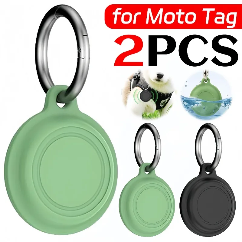 

For Moto Tag 2024 Case with Waterproof Cover Soft Silicone Hidden Mototag Key Finder Carabiner for Bags Pets Tracker Accessories