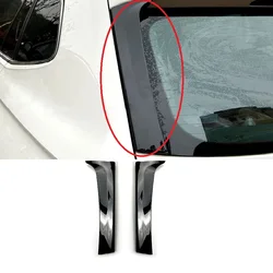 For VW Tiguan MK2 2017-2022 2PCS ABS Car Rear Window Spoiler Side Wing Cover Trim Glossy Black Exterior Accessories