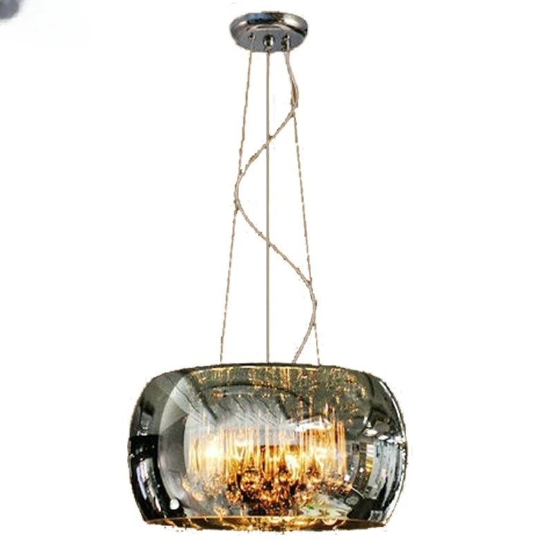 modern luxury glass lampshade crystal chandelier creative pendant lampshade novel hanging lamp room home lighting decoration