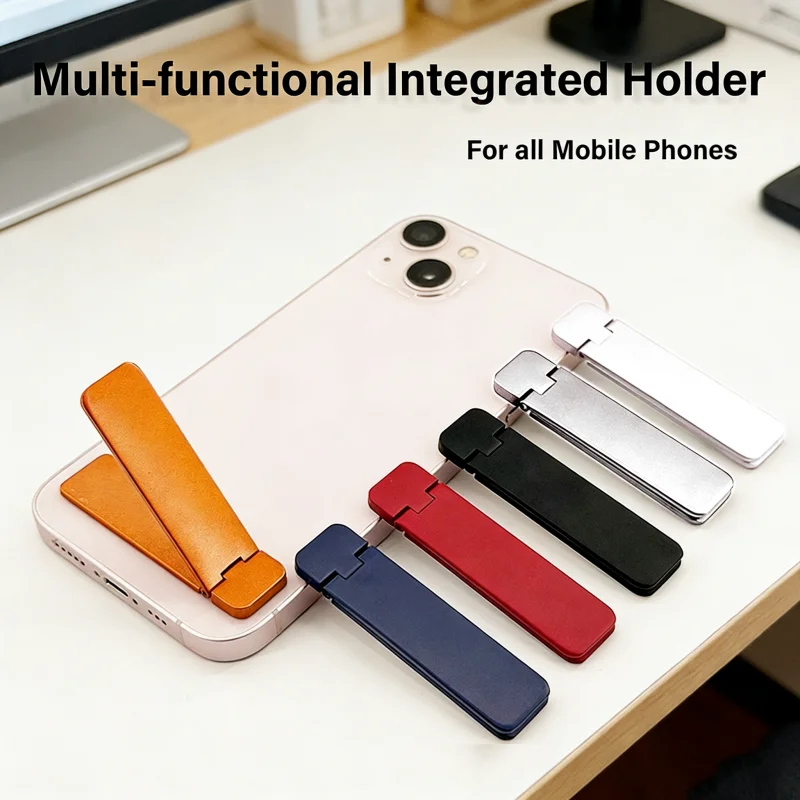 

2pcs Portable Phone Stand Back Sticker, Foldable Invisible Creative Support, Self-Adhesive Ultra-Thin Metal Stand for Phone Case