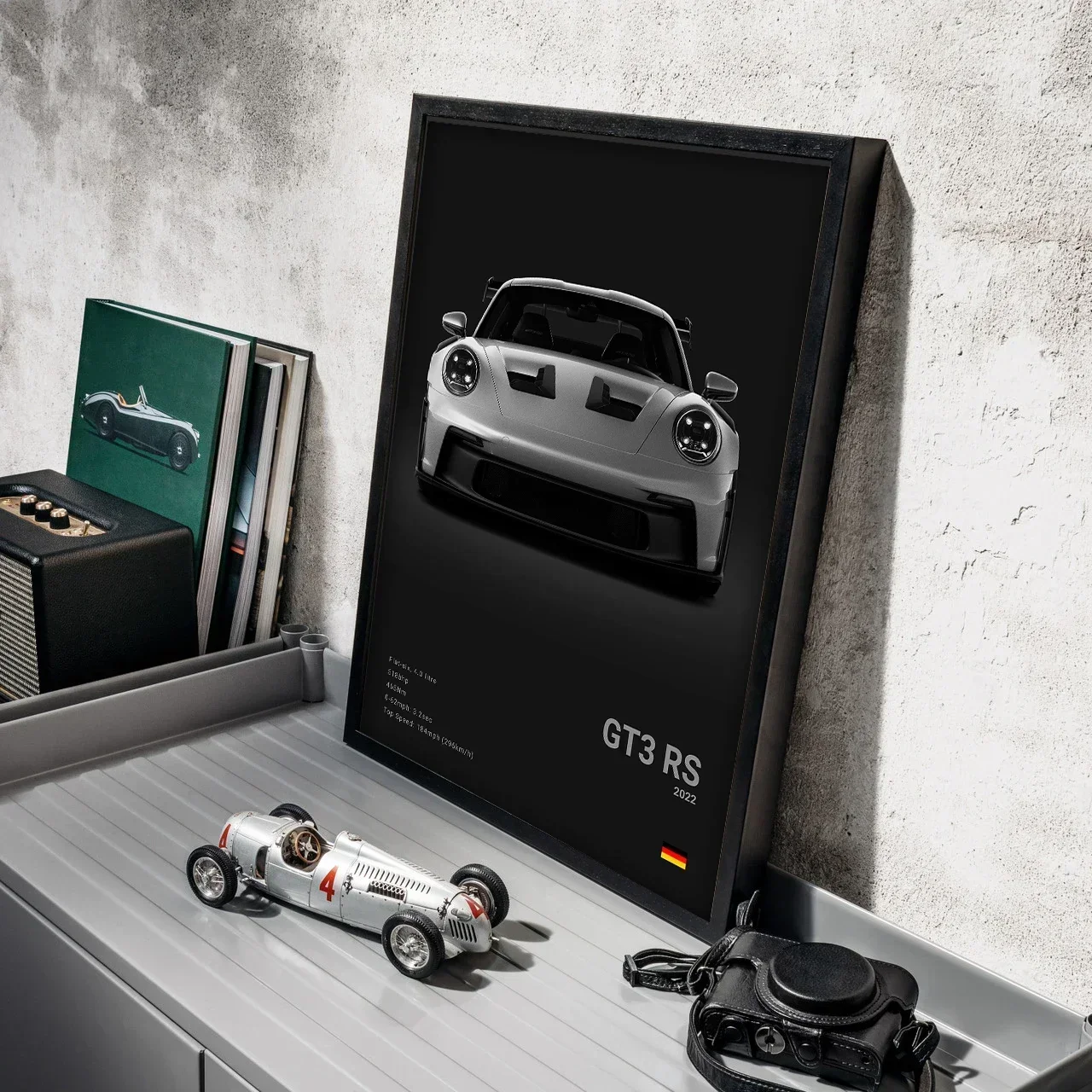 Modern Pop Wall Art German Luxury Supercar 911 GT3 RS Turbo HD Canvas Painting Poster Home Bedroom Living Room Decoration Gift