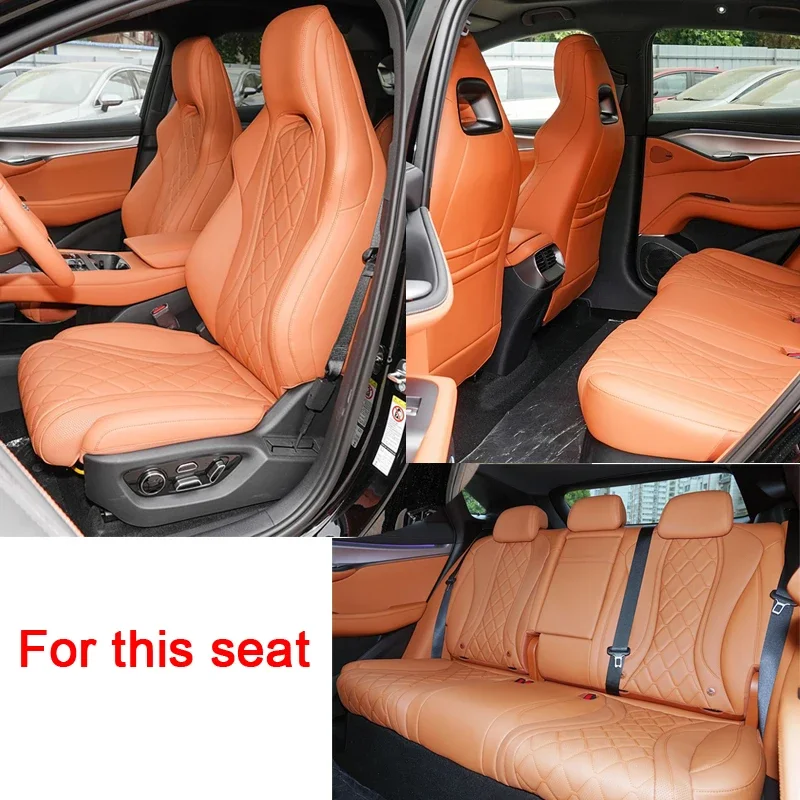 Autospezifische Sitzbezüge für BYD Sealion 7 Sea Lion 07 EV 2024 2025 Vollständig Bedeckte Kissen Autositz-Schutzbezüge Zubehör – Detail 1