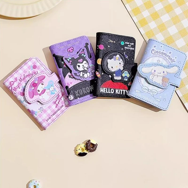 Sanrio сумка для карт, телефон с несколькими отделениями для карт, аниме Hellokitty Kuromi Cinnamoroll, держатель для карт, кошелек