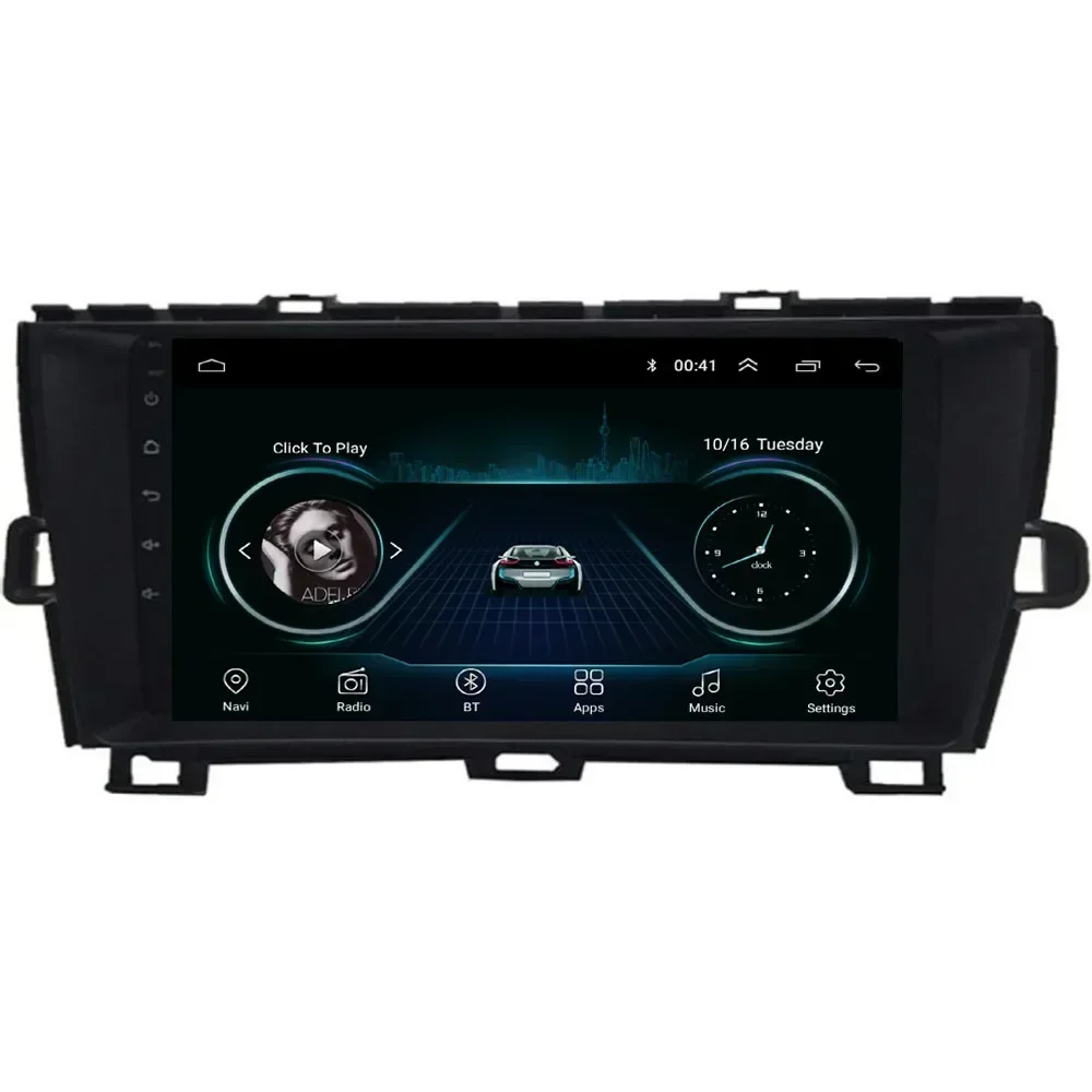 8G+128G QLED For Toyota Prius Android 13 Radio 2009 2010 2011 2012 2013 Multimedia Stereo Car DVD Player GPS Navigation Camera