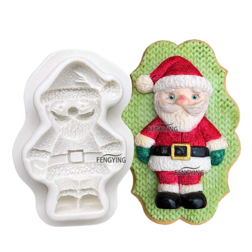 Christmas Snowman Santa Claus Reindeer Silicone Mold Resin Tools Sugarcraft Cupcake Baking Mold Fondant Cake Decorating Tools