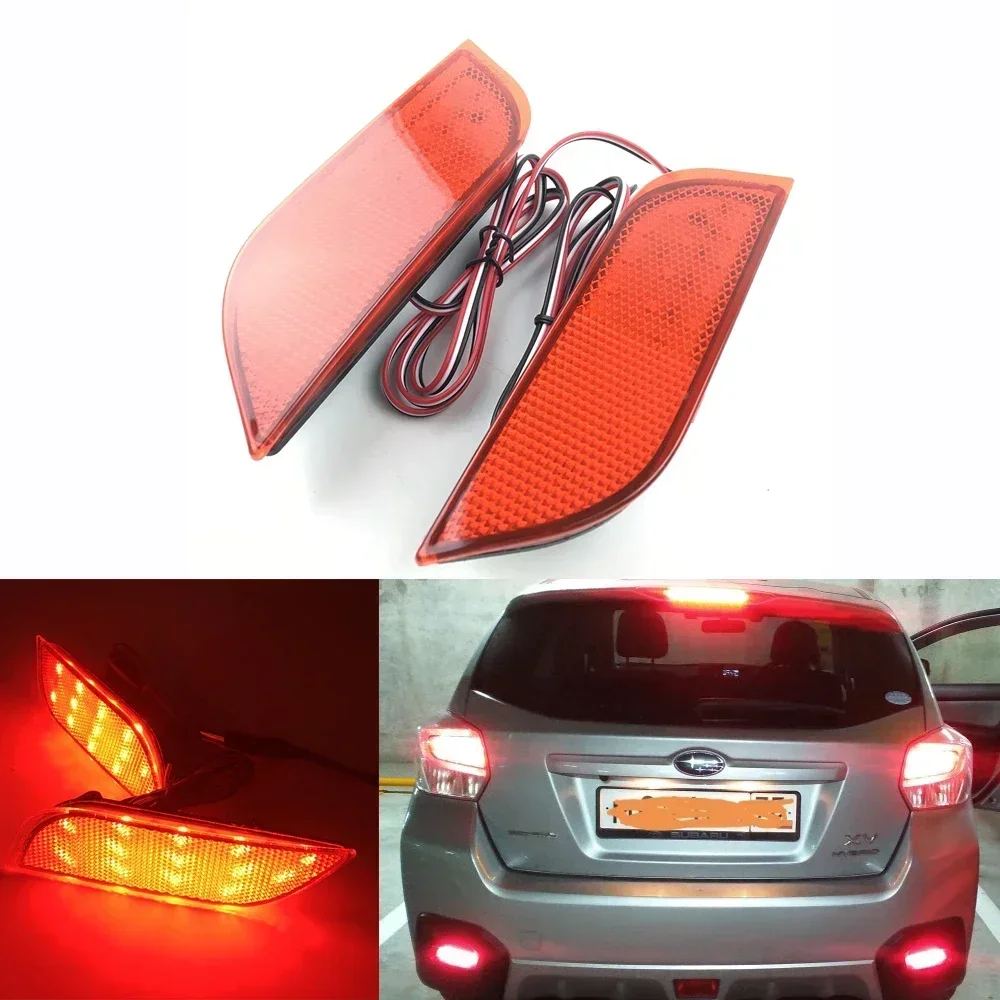 LED Rear Bumper Reflector Lamp Brake Lights For Subaru Exiga Levorg WRX STI Legacy XV Crosstrek Impreza 11 12 13