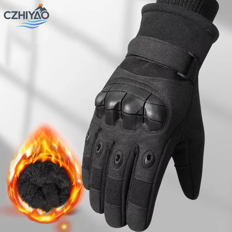 

CZHIYAO 1Pair Tactical Motorcycle Gloves for Men Women Touchscreen Motocross Durable Hand-Gear for Outdoor Work Shooting Hunting