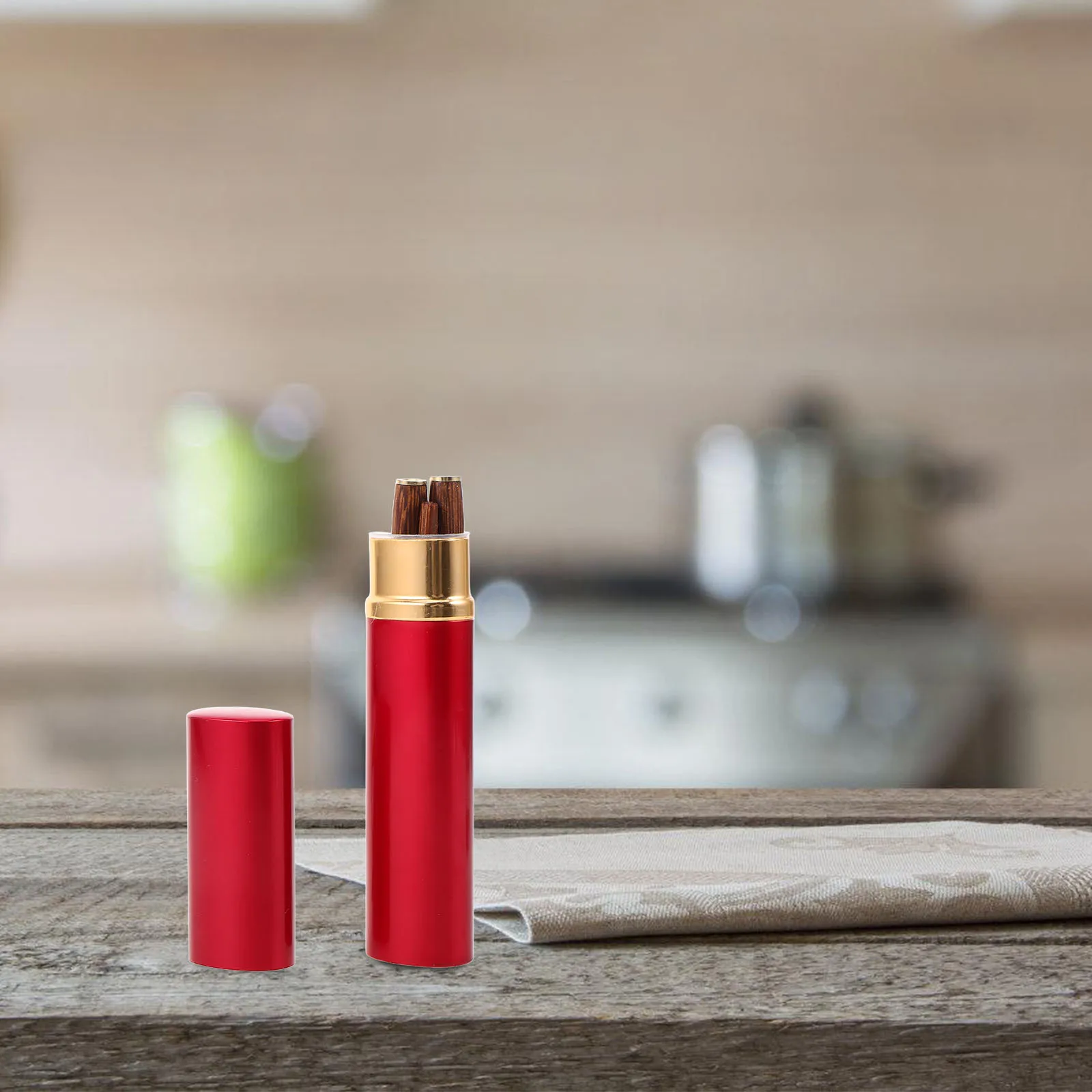 

1 Pair Portable Chopsticks Foldable Reusable Wooden Camping Tableware For Travel Outdoor Dining Chicken Wing Red Sandalwood