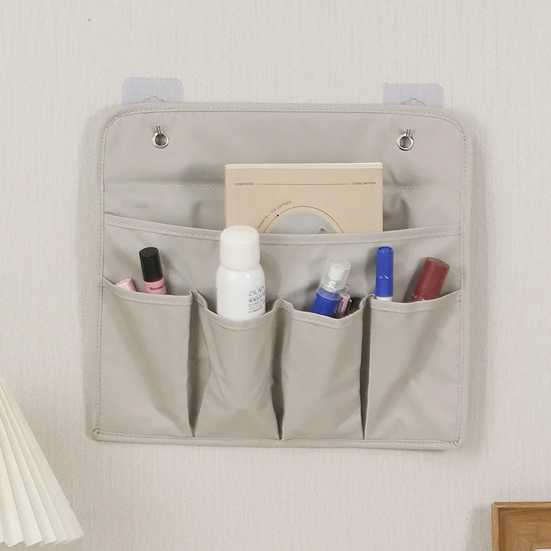 Wall Mounted Fabric Storage Bag Hanging Wall Pocket Organizer With 2 Hooks For RV Dorm Bedroom Closet Space Saving Multi Pocket