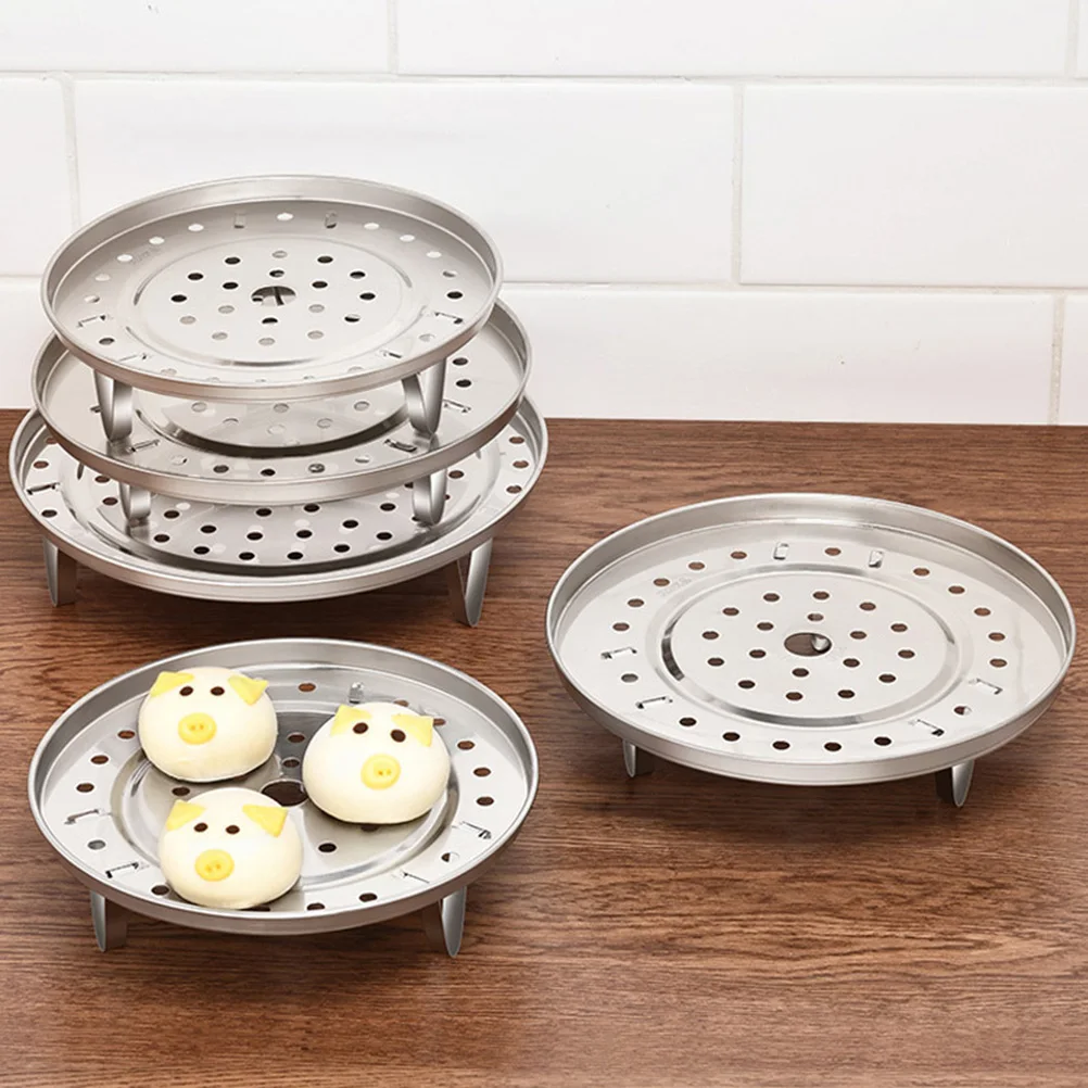 

Round Steaming Stainless Cooker Rack Steel Cooker Rack for Pots Pans Bread Baking Dutch Steaming Roasting