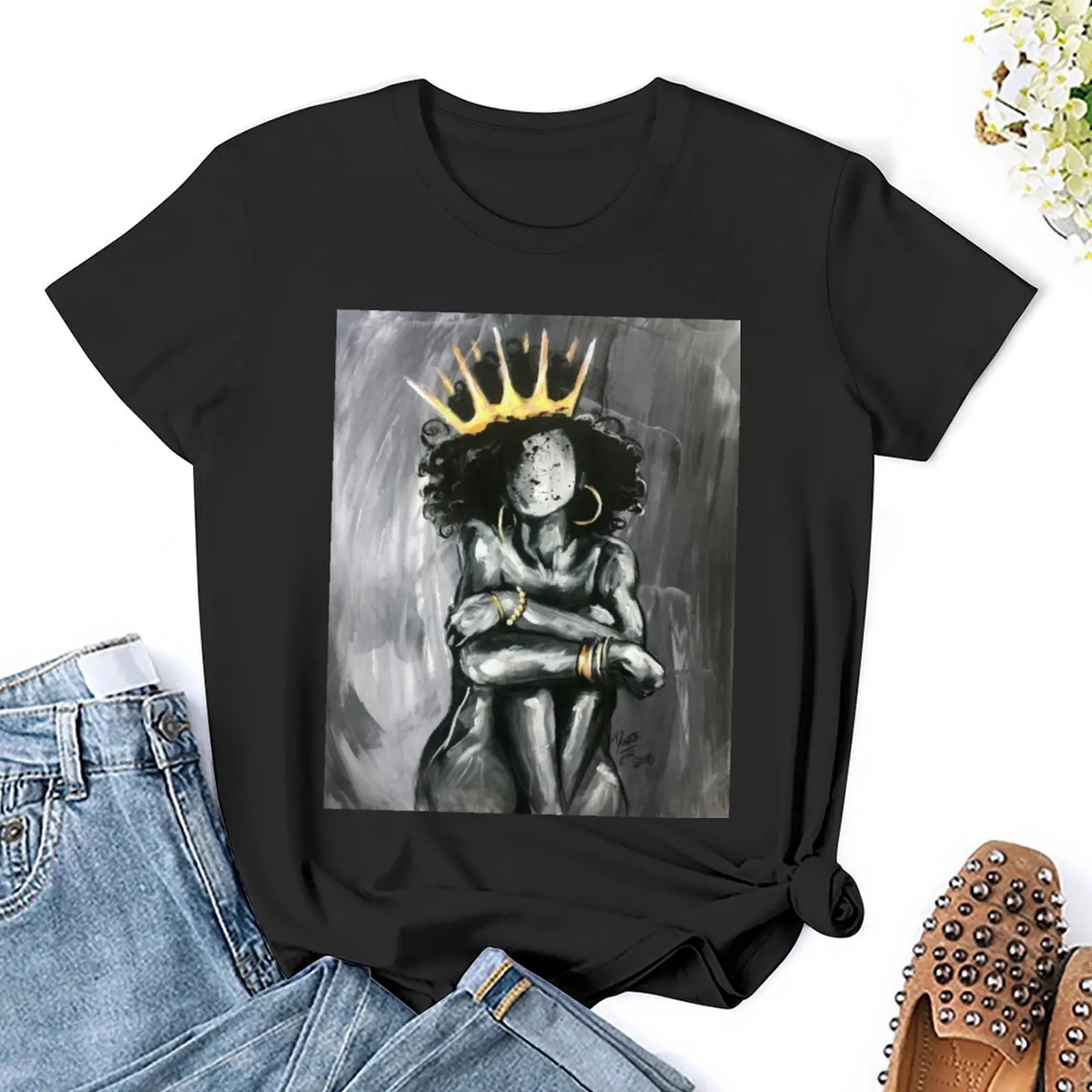 Naturally Queen IX T-Shirt female aesthetic clothes hippie clothes t shirts for Women