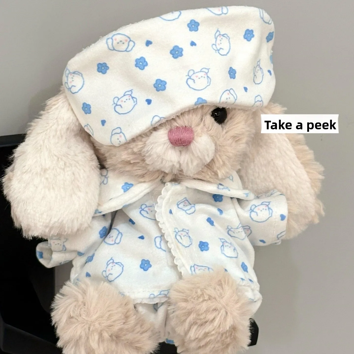 

Adorable Little Rabbit Doll Costume Change Plu Toy Girls Birthday Gift Jellyfly Brand Rabbit Doll PP Cotton Filled