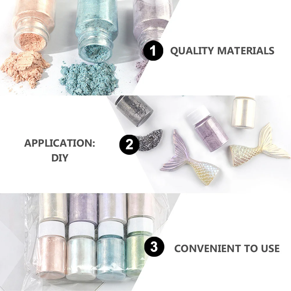 9 قطعة مسحوق الصباغ الميكا مجموعة الصف لامع أصباغ ملونة لقنابل الاستحمام الصابون مسمار الفن صنع Crafts بها بنفسك الحرف #2