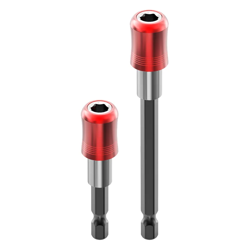 LIDIAO Magnetic Hex Bit Extension Bar Hexagonal Handle Red Three Piece Set Quick Release Self-locking Extension Rod Screwdriver