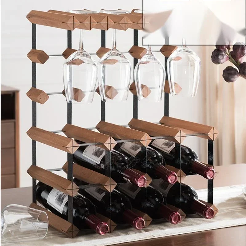 Wine Lover's Dream Artisan Solid Wood Display Stand Customizable Goblet Rack Nordic Simplicity Exquisite Home Wine Storage