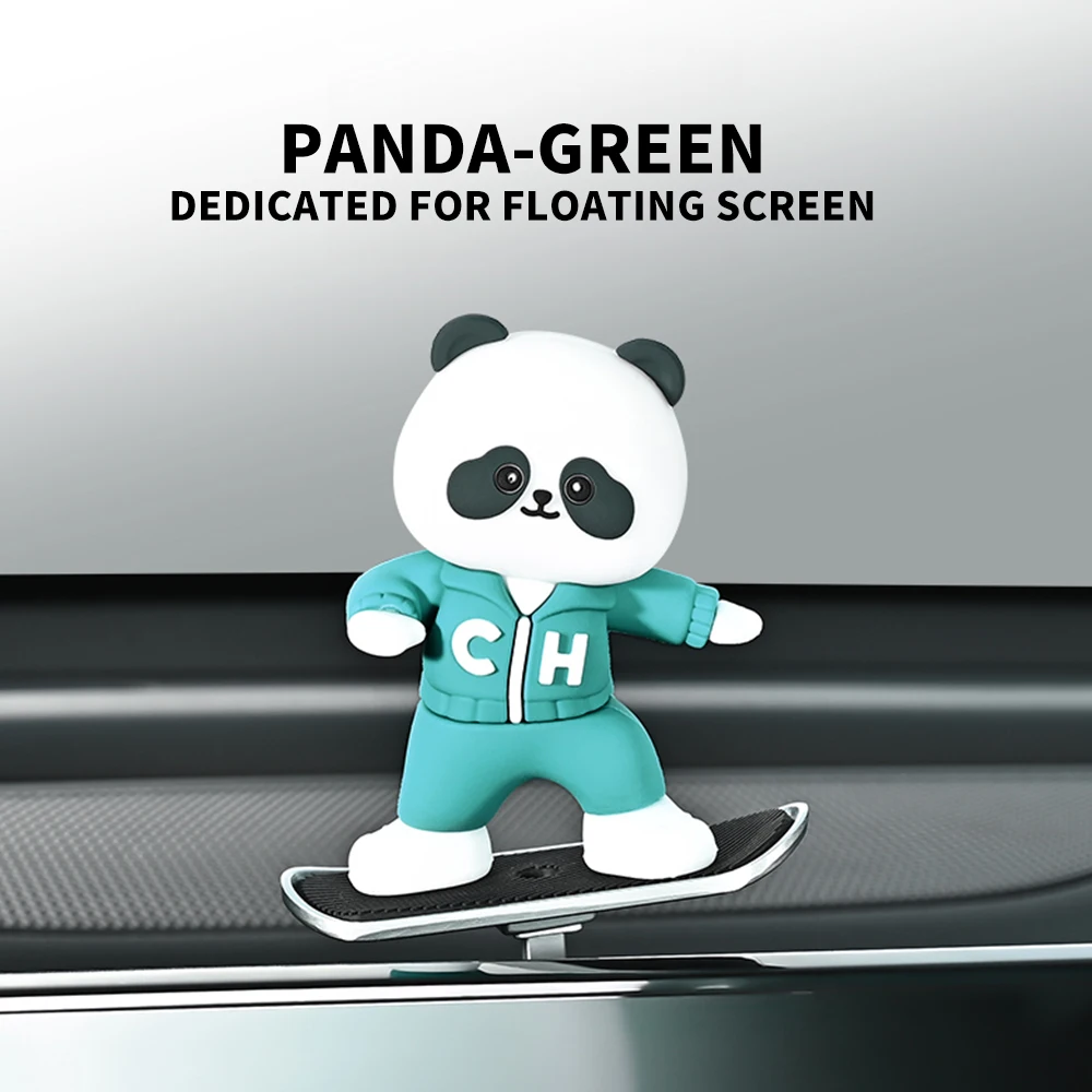 2024 Car Ornaments Sliding Skateboard Panda Interior Decoration For Citroen Picasso Toyota Nissan BMW MINI Benz VW Universal