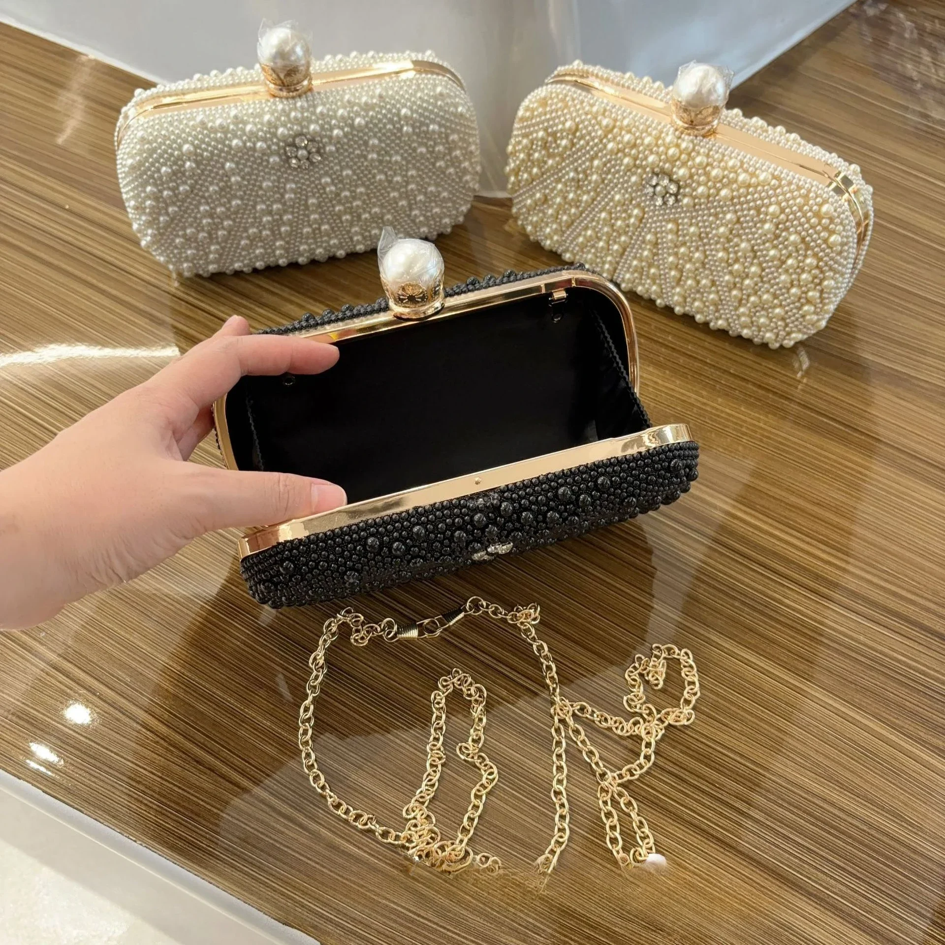 New Pearl Dinner Bag High Sense Engagement Clutch Bag Dress Bag Temperament Banquet Elegance Designer Bags Luxury  Bolso Mujer