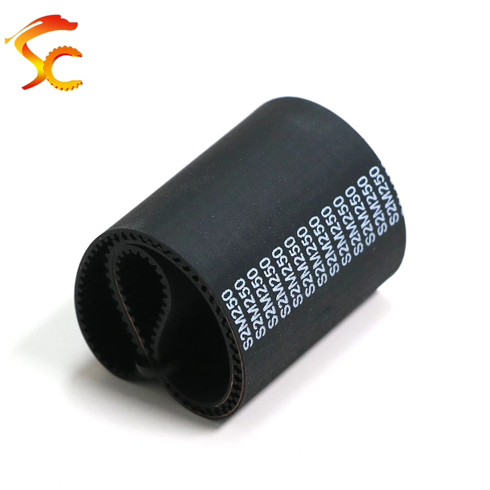 ONEFIRE Rubber Timing Belt S2M 242/246/250/260/262mm Width 6/9/10/15mm STPD 2M Synchronous Closed loop Belt