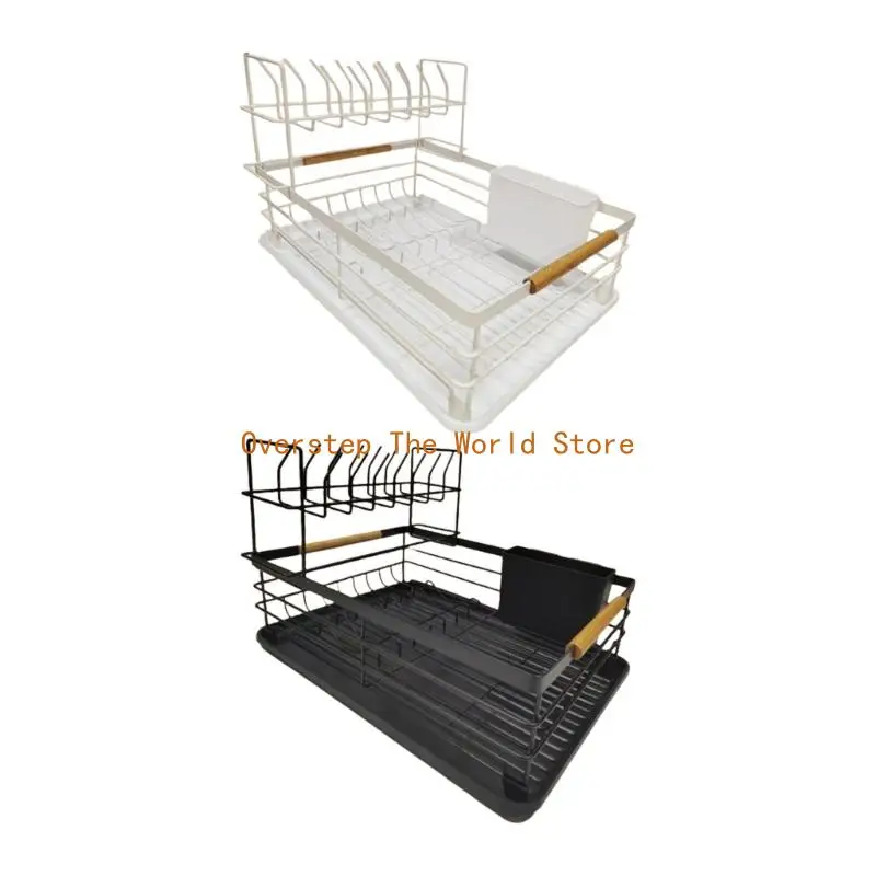 

Efficient Countertop Drying Rack For Plates Bowls Quick Water Drainage System Y5GB